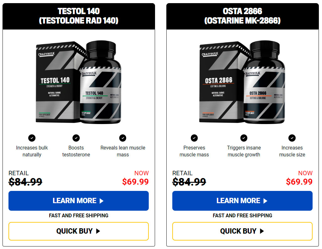 Ostarine and testosterone booster